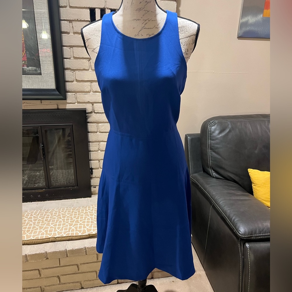 New with tags (NWT) Banana Republic stunning blue midi A-Line dress.